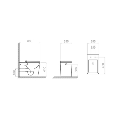 PYRAMIS NIOVI 60x35 Λεκάνη Υ.Π. Rimless 023014601