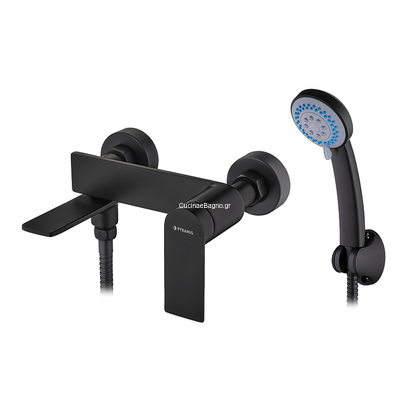 Pyramis Rovetta Black Matt Μπαταρία Μπάνιου Μαύρη 090939401