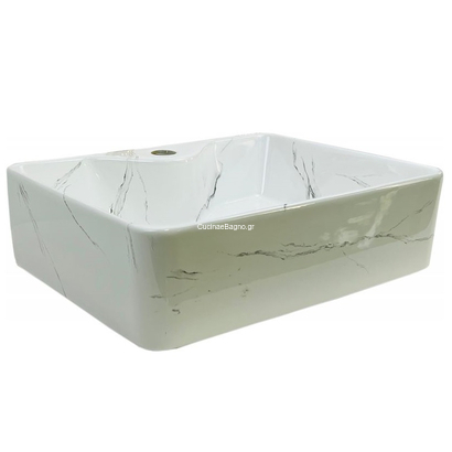 GLORIA Dolce Νιπτήρας 49x38 Επιτραπέζιος Marmo Grey 55-8025