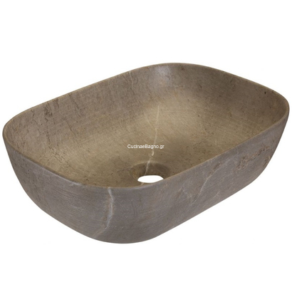GLORIA Elegan-1 Νιπτήρας 46x32 Επιτραπέζιος Decor Grey-Beige Μάρμαρο 84-8417