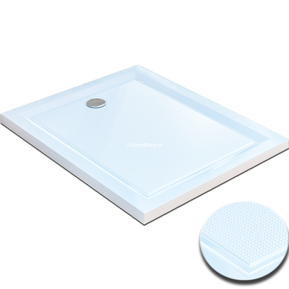 Sanitec A-201 Ντουζιέρα 80x120 Ορθογώνια Flat Χυτή