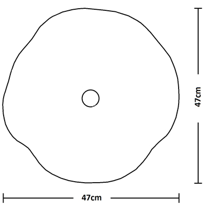Sanitec Bronze Tulip Νιπτήρας 47x47 Επιτραπέζιος Κρυστάλλινος Γυάλινος