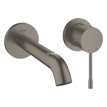 Grohe Essence M-Size 29192AL1 Brushed Hard Graphite Μπαταρία Νιπτήρος Εντοιχιζόμενη Εξωτερικό Μέρος