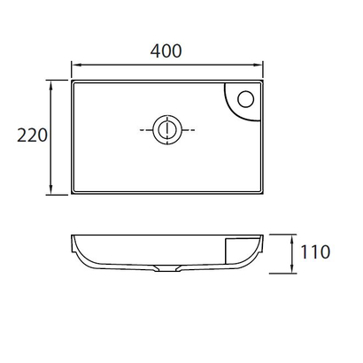 Karag LITOS 2240 Νιπτήρας 40x22  Κρεμαστός