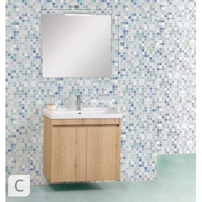 ProBagno 951Γ 80x45 Έπιπλο Μπάνιου Κρεμαστό
