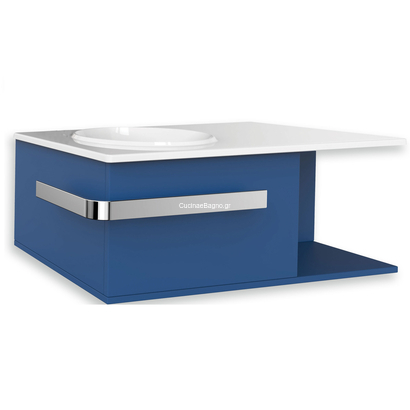 Gloria Huida Up 80x46 Blue Έπιπλο Μπάνιου Κρεμαστό set-0102