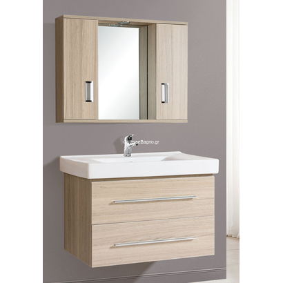 Gloria Orno 80x48 Zebra Έπιπλο Μπάνιου Κρεμαστό set-0132