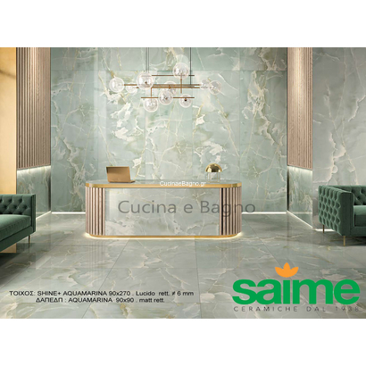 Shine Acquamarina Γυαλιστερό 60x120 Rettificato Γρανιτοπλακάκι Δαπέδου