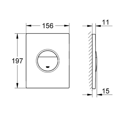 Grohe 38765SH0 Λευκή Nova Cosmopolitan Πλακέτα Καζανακιού Διπλής Λειτουργίας Αναστρεφόμενη