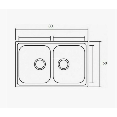 Karag E-54 (BL-812) Ένθετος Νεροχύτης 82x50 Inox Σατινέ