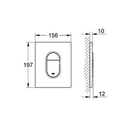 Grohe 38844SH0 Λευκή Arena Cosmopolitan Πλακέτα Καζανακιού Διπλής Λειτουργίας Κάθετη