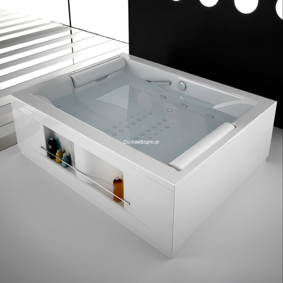 Sanitec LUGANO 150x190 Μπανιέρα Ακρυλική 2 Ατόμων Με Σύστημα Υδρομασάζ