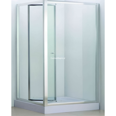 Gloria Thalamos 80x100x185 Καμπίνα Ντουζιέρας Ορθογώνια Χρωμε 80-1015