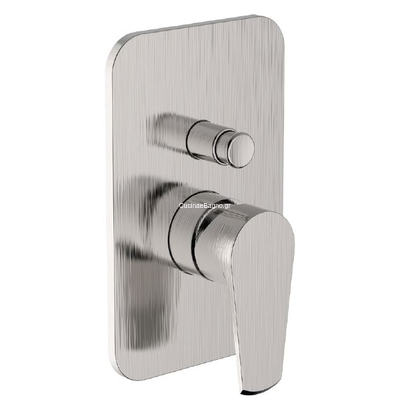 Teorema Velvet Brushed Nickel (Inox) Μείκτης Εντοιχισμού 2 Εξόδων 210111