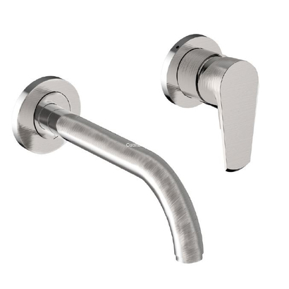 Teorema Velvet Brushed Nickel (Inox) Μπαταρία Νιπτήρα Εντοιχισμού Επίτοιχη 211811