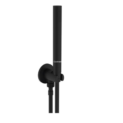 Teorema PROGRAME ONE Black Matt Παροχή με Στήριγμα Ντους Χειρός & Σπιράλ 631003