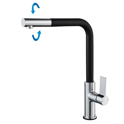 KLS Una Μπαταρία Κουζίνας Χρωμέ Μαύρο 699023