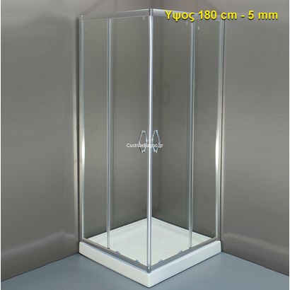 Gloria 70x70x180 Ascot Τετράγωνη Καμπίνα Ντουζιέρας Διάφανο 70-1940