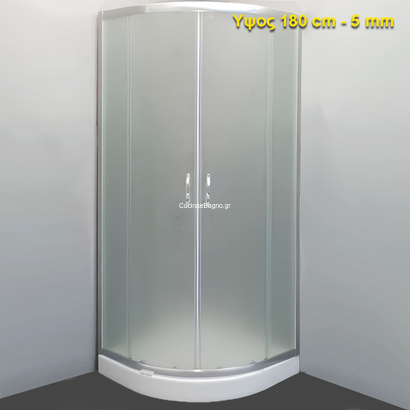 Gloria Romeo Mat 80x80 Καμπίνα Ντουζιέρας Ημικυκλική Χρωμε 80-1950