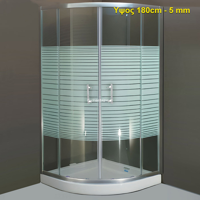 Gloria Bufon 90x90 Καμπίνα Ντουζιέρας Ημικυκλική Σεριγραφία 90-9900