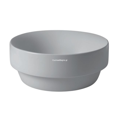 Kerasan Ciotola Tondo Φ35 / Η14cm Griggio Mat Νιπτήρας Επιτραπέζιος / Ημιένθετος 355859
