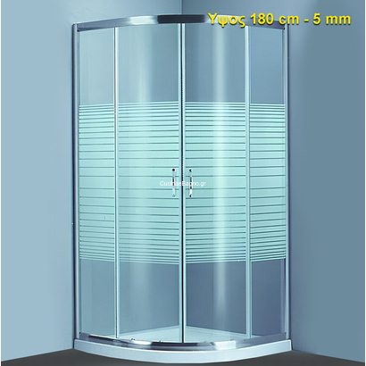Gloria Romeo 80x80 Καμπίνα Ντουζιέρας Ημικυκλική Χρωμε 80-1900