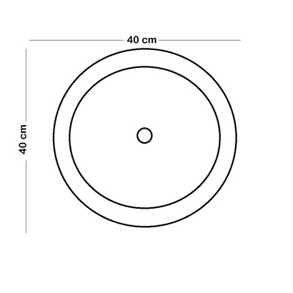 Pompei Studio SBP NERO Φ40x18 Νιπτήρας Πέτρινος Επιτραπέζιος