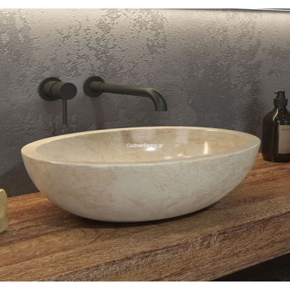 Karag LEONOR SOP CREAM 45x35 Νιπτήρας Πέτρινος Επιτραπέζιος