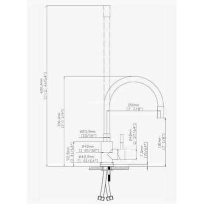 Karag LINUX INOX K221 Μπαταρία Κουζίνας Με Ντους