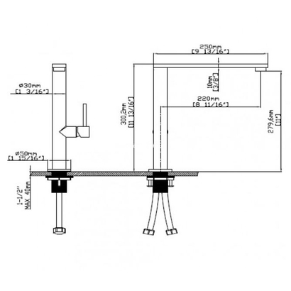 Karag MONICA K935 MATTE BLACK Μπαταρία Κουζίνας Μαύρη