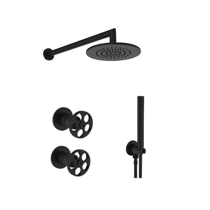 Teorema PROGRAME ONE Black Matt Σετ Εντοιχισμού Ντουζιέρας