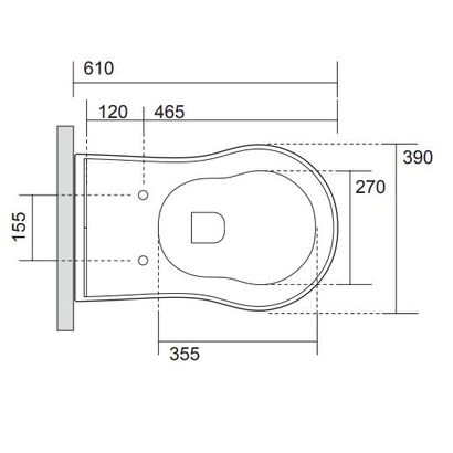 Kerasan Retro ΥΠ BTW 61x39 Λεκάνη 271016