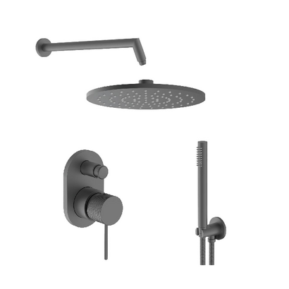 Teorema Lab Graphite (Ανθρακί) Σετ Εντοιχισμού Ντουζιέρας