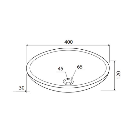 Karag SORA SBLR CREAM Ø40 Νιπτήρας Πέτρινος Επιτραπέζιος