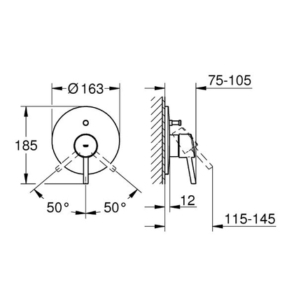 Grohe Concetto 19346001 Εξωτερικό Μέρος Μίκτη 2 Ροών