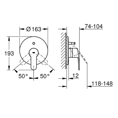 Grohe Eurostyle Cosmopolitan 19506002 Εξωτερικό Μέρος Μίκτη 2 Ροών