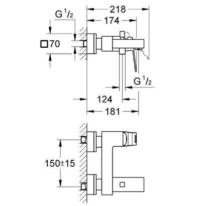 Grohe Eurocube 23140000 Σώμα λουτρού