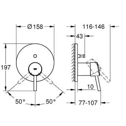 Grohe Concetto 24054001 Εξωτερικό Μέρος Μίκτη 2 Ροών