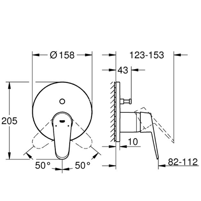 Grohe Eurodisc Cosmopolitan 24056002 Εξωτερικό Μέρος Μίκτη 2 Ροών