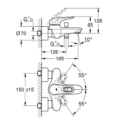 Grohe Eurostyle 33591003 Σώμα λουτρού