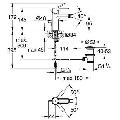 Grohe Lineare 33848001 Μπαταρία Μπιντέ