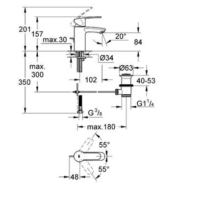 Grohe Eurostyle Cosmopolitan 3355220E Μπαταρία Νιπτήρος