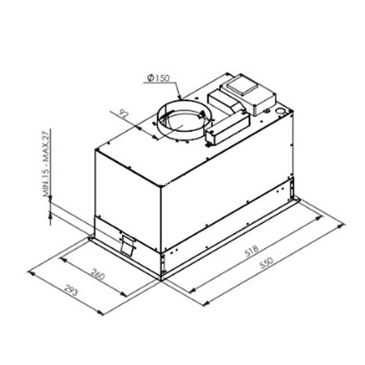 Pyramis Τζάκι Plus 55cm Inox Μηχανισμός Απορρόφησης 065036701
