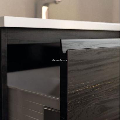 Sanitec Alba D 90x45 Έπιπλο Μπάνιου Κρεμαστό Με Νιπτήρα Και Καθρέφτη