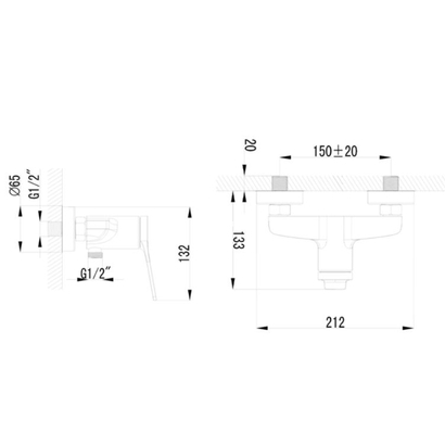 Karag Andare WNX338073C Chrome Μπαταρία Ντουζιέρας Χρωμέ
