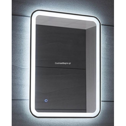 Gloria Rolan Black Led Καθρέπτης 60x80 Μπάνιου Touch 77-9131
