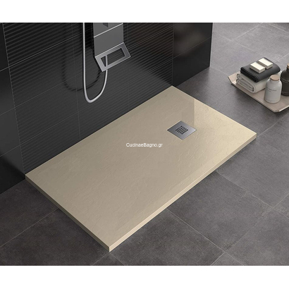 Karag Pietra Cream 80x180 Ντουζιέρα Ορθογώνια Ακρυλική
