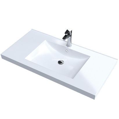 Sanitec ALBA 80x46 Νιπτήρας Επίπλου Επικαθήμενος Τεχνογρανίτης