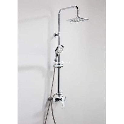 Roma Rain Bianco Στήλη Ντουζιέρας Με Μπαταρία Χρωμέ TEMA