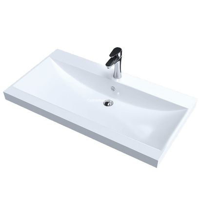 Sanitec IRIS 89x47 Νιπτήρας Επίπλου Επικαθήμενος Τεχνογρανίτης